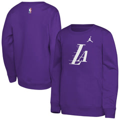 Los Angeles Lakers Jordan Brand Youth Courtside Statement Edition Sweatshirt Online