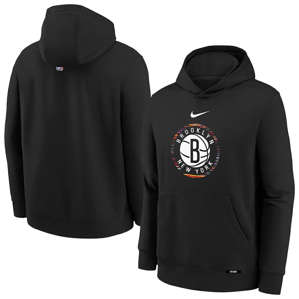 Brooklyn Nets Youth 2025/26 City Edition Club Fleece Pullover Hoodie Outlet