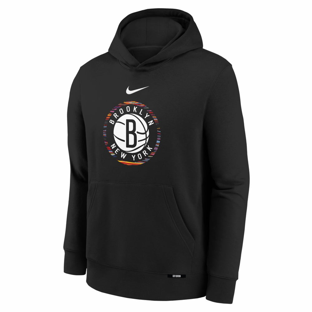 Brooklyn Nets Youth 2025/26 City Edition Club Fleece Pullover Hoodie Outlet