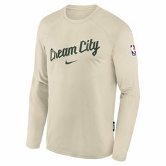 Milwaukee Bucks Youth 2025/26 City Edition Dri-Fit Long Sleeve Game Top Online