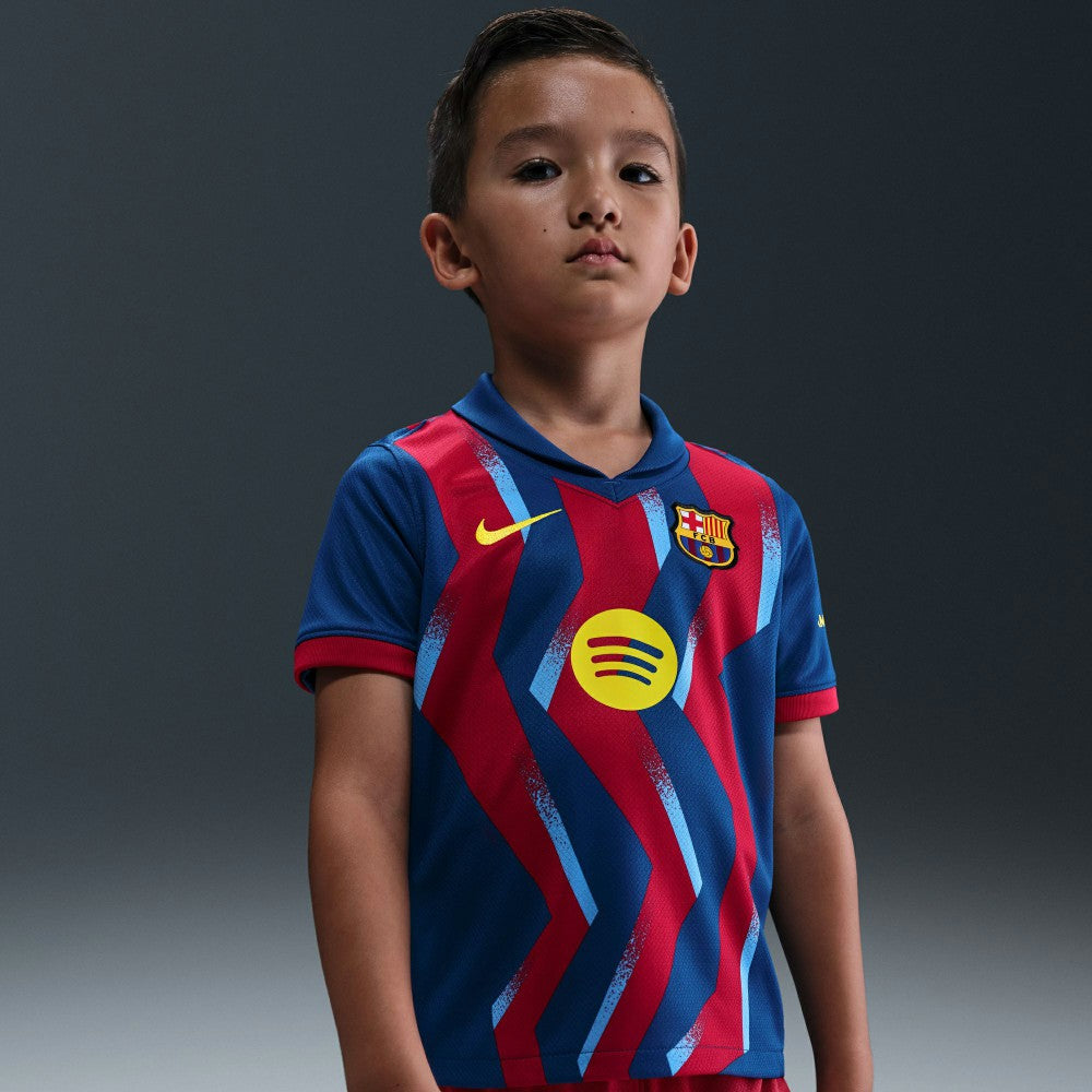 Barcelona Preschool 2025/26 Fourth Stadium Kit Set Blue/Red - Nike