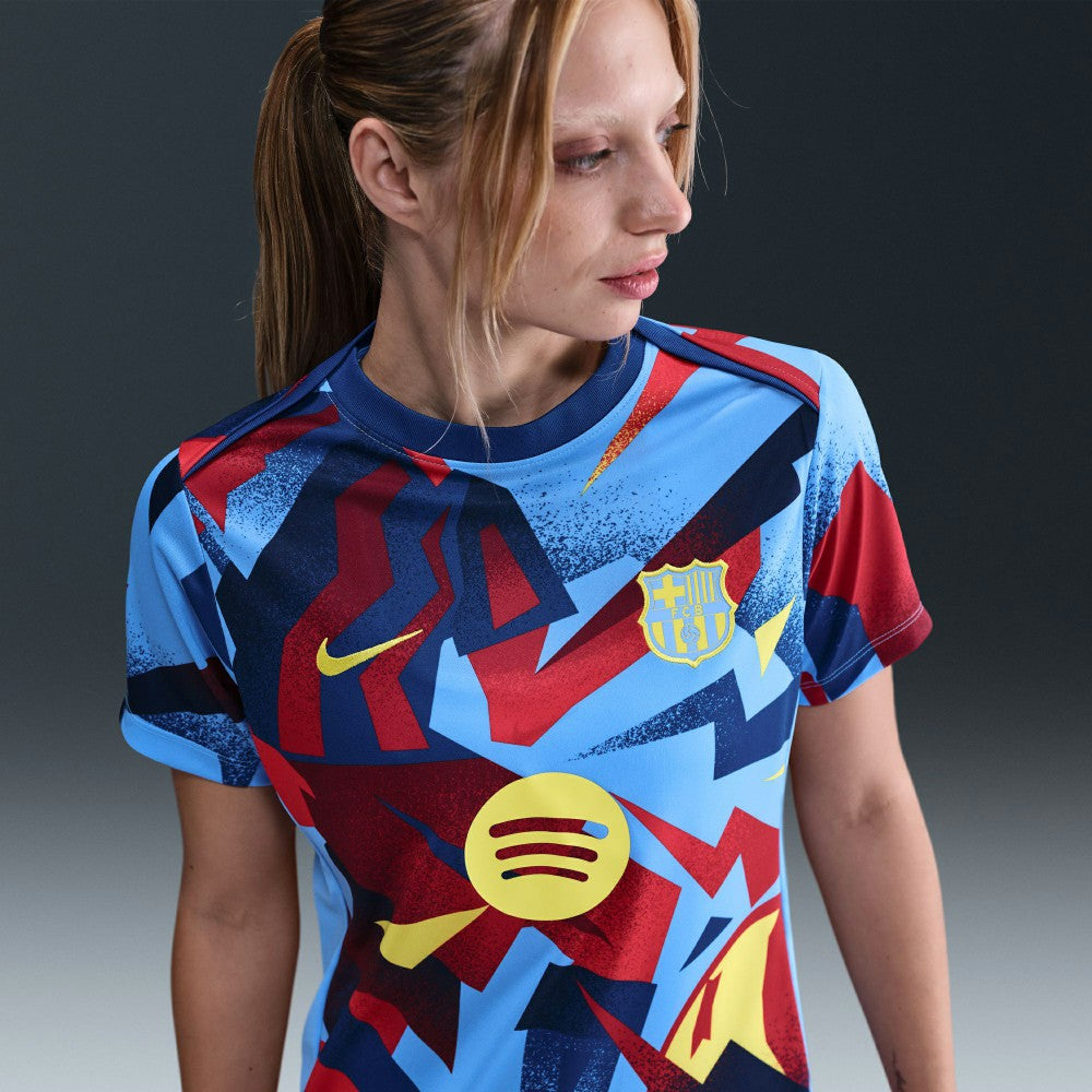 Barcelona Women's 2025/26 Academy Pro Pre-Match Performance Dri-FIT Top Blue - Nike