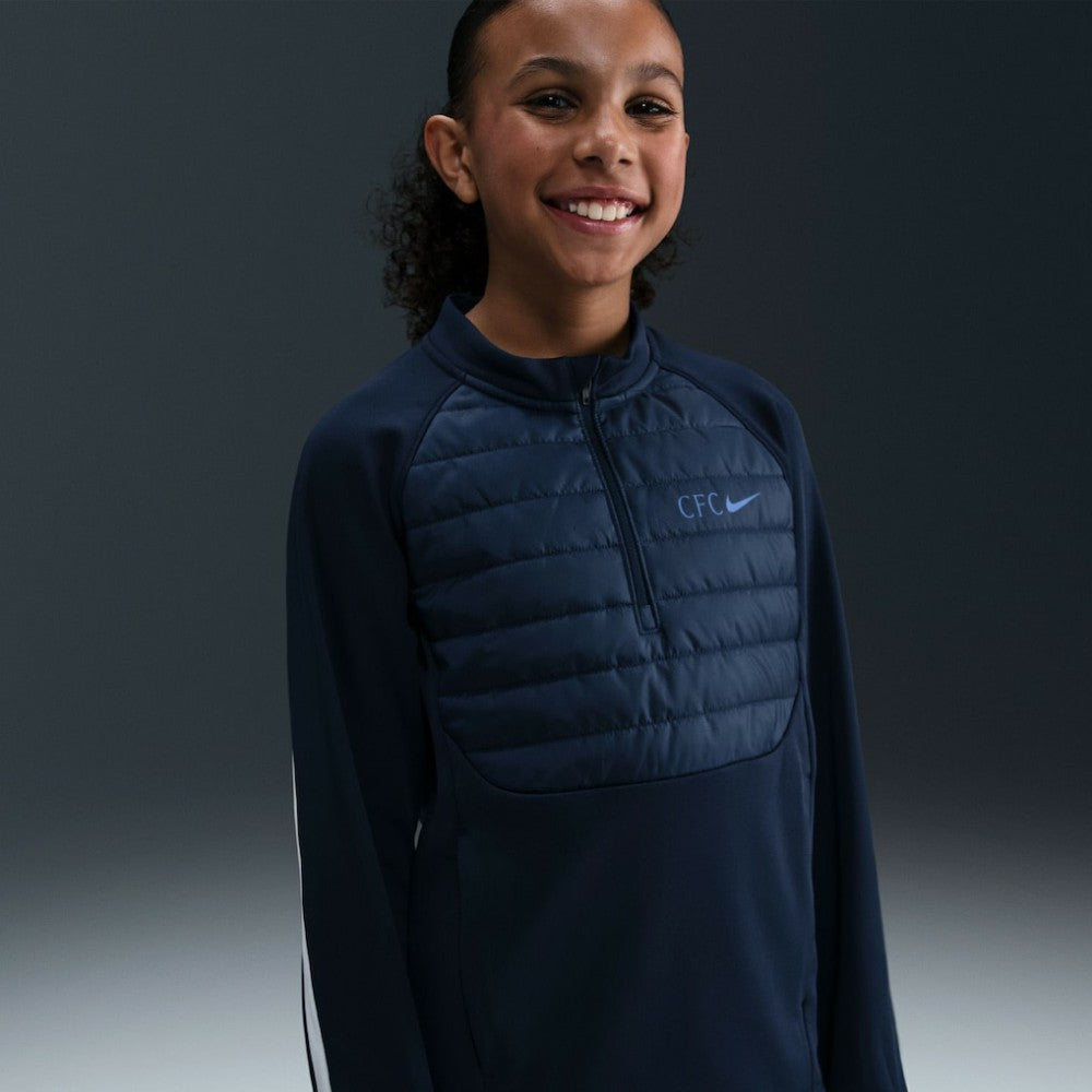 Chelsea Youth 2025/26 Academy Winter Warrior Drill Training Top Navy - Nike