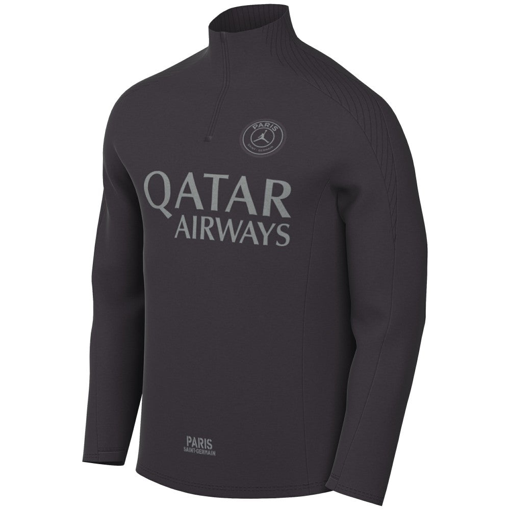 Paris Saint-Germain Strike Drill Quarter-Zip Long Sleeve Dri-FIT Top Anthracite - Nike