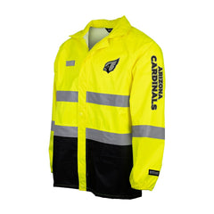 Arizona Cardinals  Hi-Vis Safety Waterproof Rainshell Full-Zip Hooded Jacket