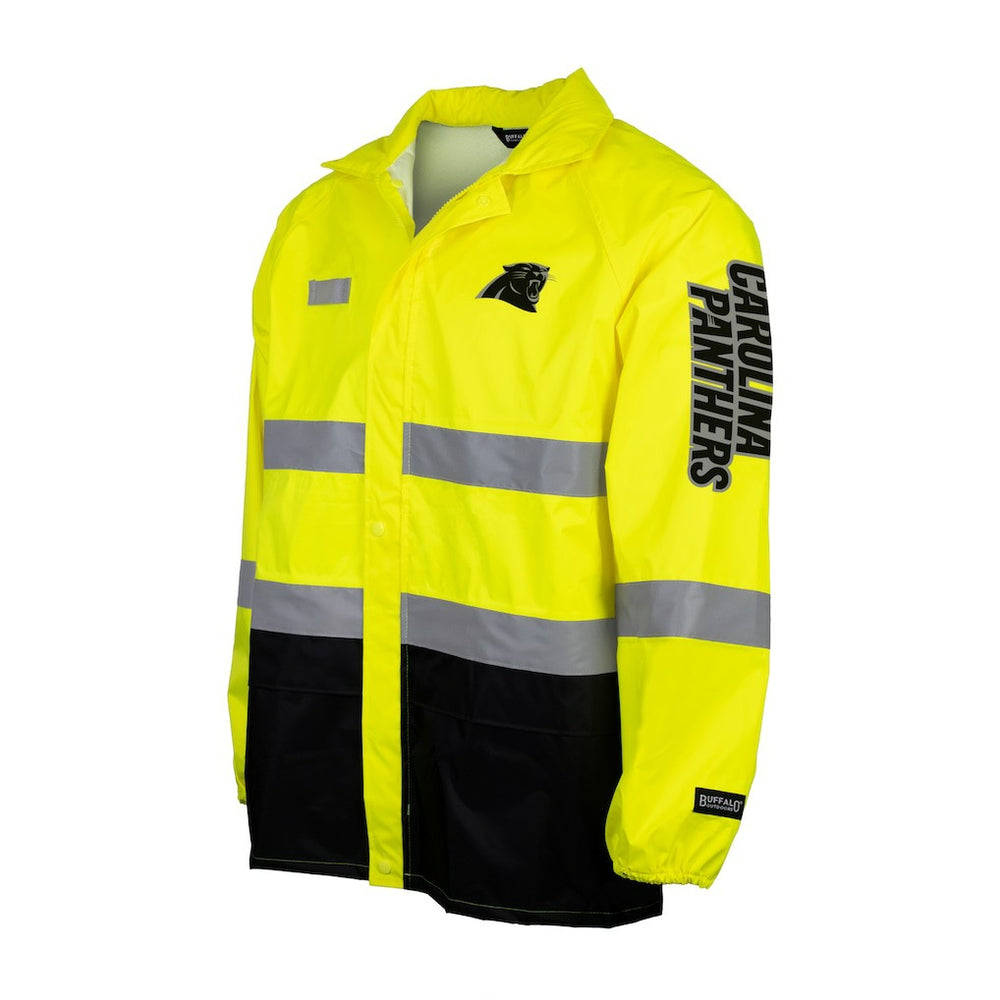 Carolina Panthers  Hi-Vis Safety Waterproof Rainshell Full-Zip Hooded Jacket