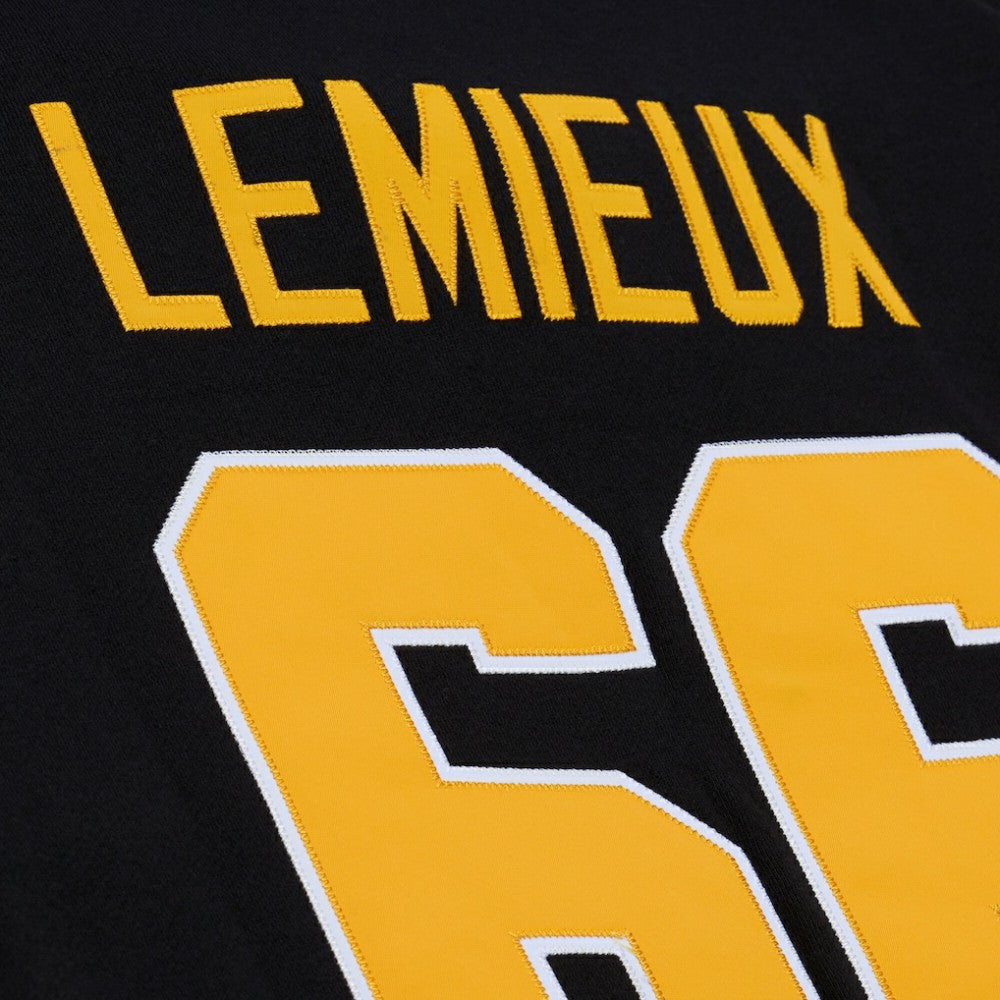 Mario Lemieux Pittsburgh Penguins Mitchell & Ness 1992 Name & Number Premium Pullover Hoodie Outlet