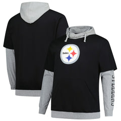 Pittsburgh Steelers Fanatics Big & Tall Twofer Pullover Hoodie