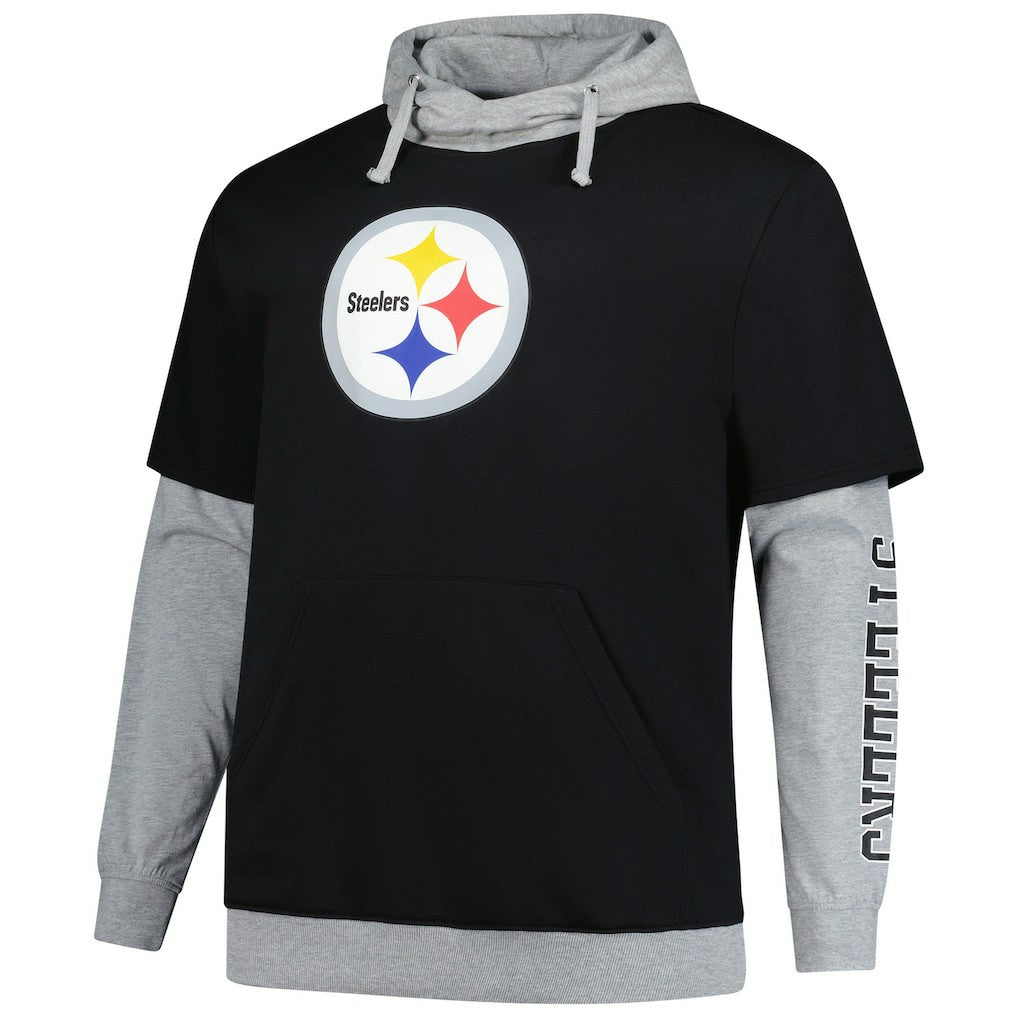 Pittsburgh Steelers Fanatics Big & Tall Twofer Pullover Hoodie