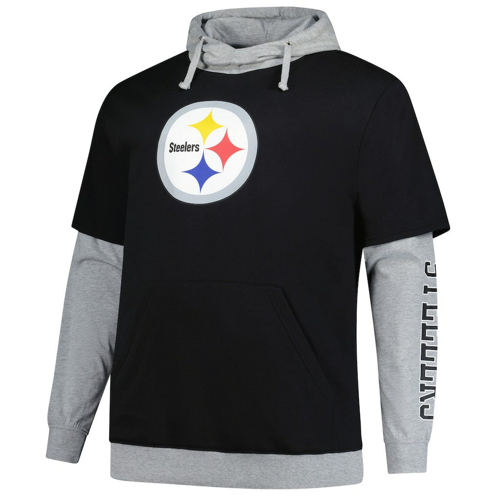 Pittsburgh Steelers Fanatics Big & Tall Twofer Pullover Hoodie