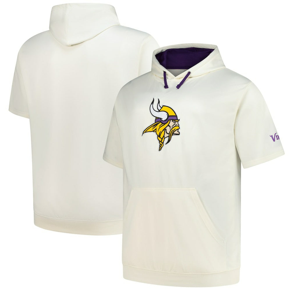 Minnesota Vikings  Profile Big & Tall Chest Print and Logo Short Sleeve Pullover Hoodie