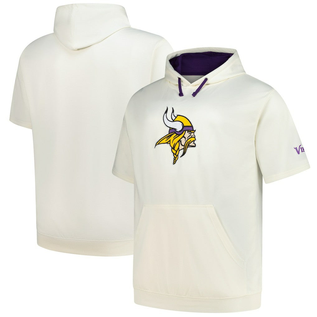 Minnesota Vikings  Profile Big & Tall Chest Print and Logo Short Sleeve Pullover Hoodie