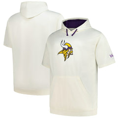 Minnesota Vikings  Profile Big & Tall Chest Print and Logo Short Sleeve Pullover Hoodie