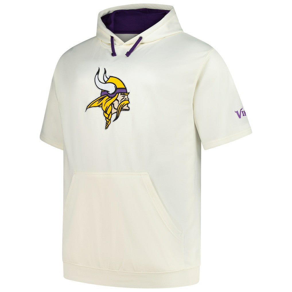 Minnesota Vikings  Profile Big & Tall Chest Print and Logo Short Sleeve Pullover Hoodie