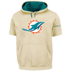 Miami Dolphins  Profile Big & Tall Chest Print and Logo Short Sleeve Pullover Hoodie