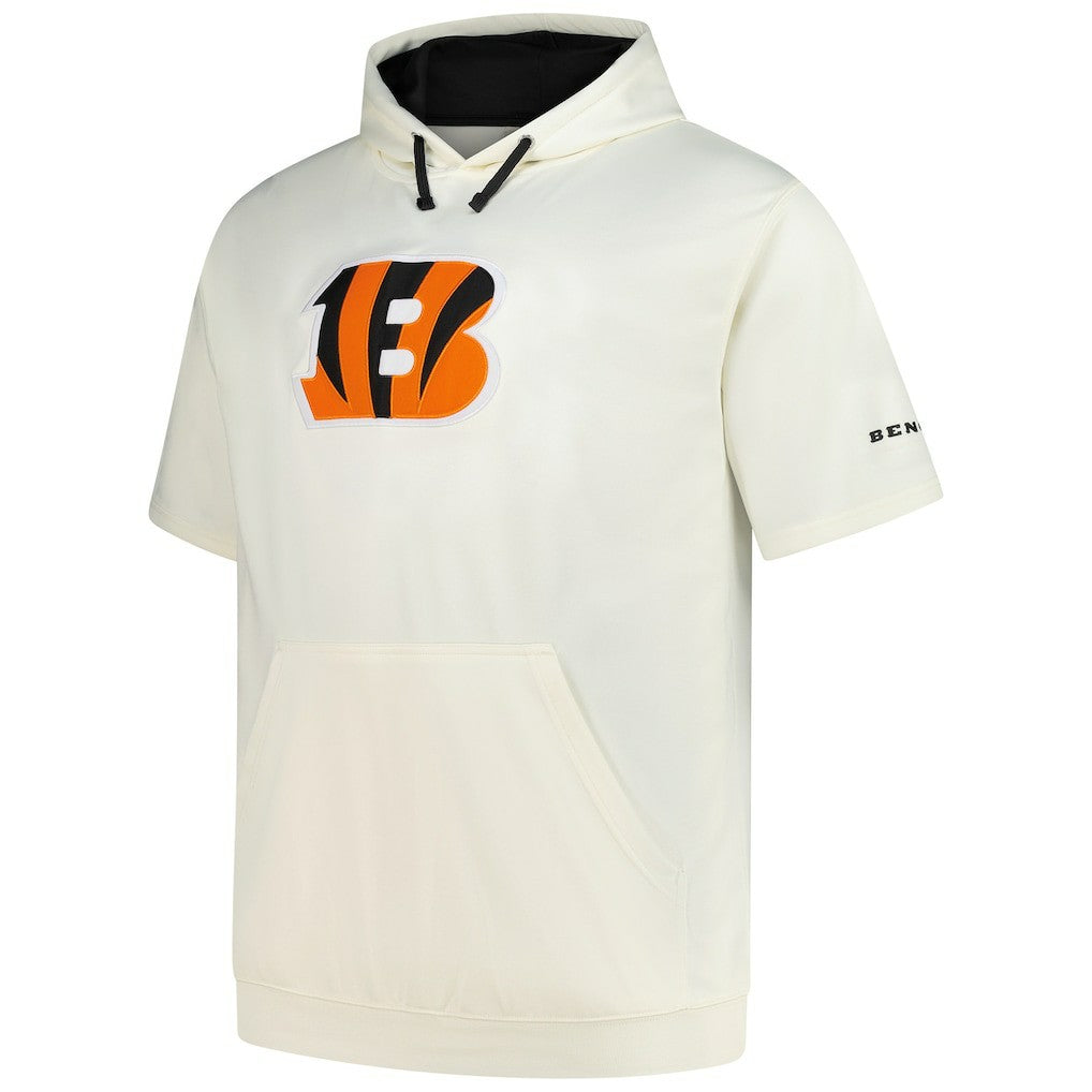 Cincinnati Bengals  Profile Big & Tall Chest Print and Logo Short Sleeve Pullover Hoodie