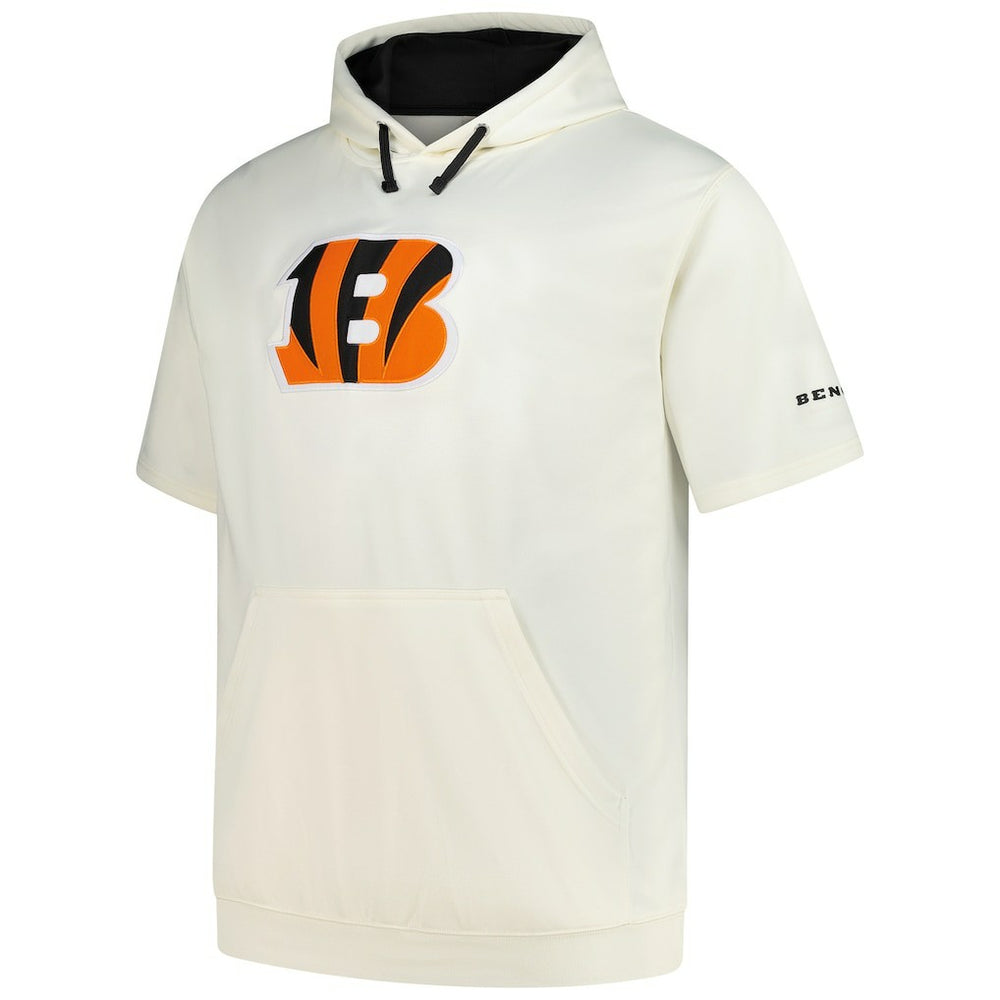Cincinnati Bengals  Profile Big & Tall Chest Print and Logo Short Sleeve Pullover Hoodie