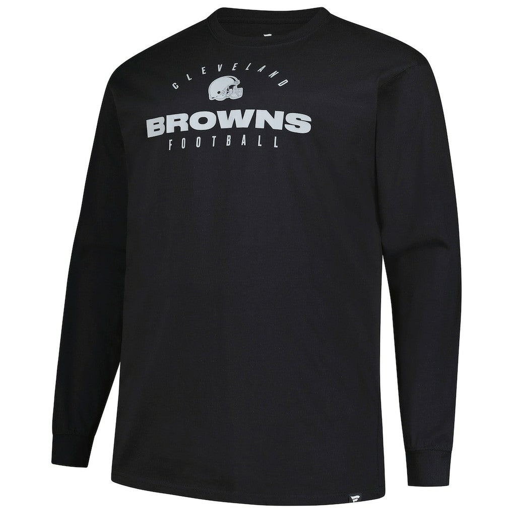 Cleveland Browns Fanatics Big & Tall Coverage Scheme Long Sleeve T-Shirt