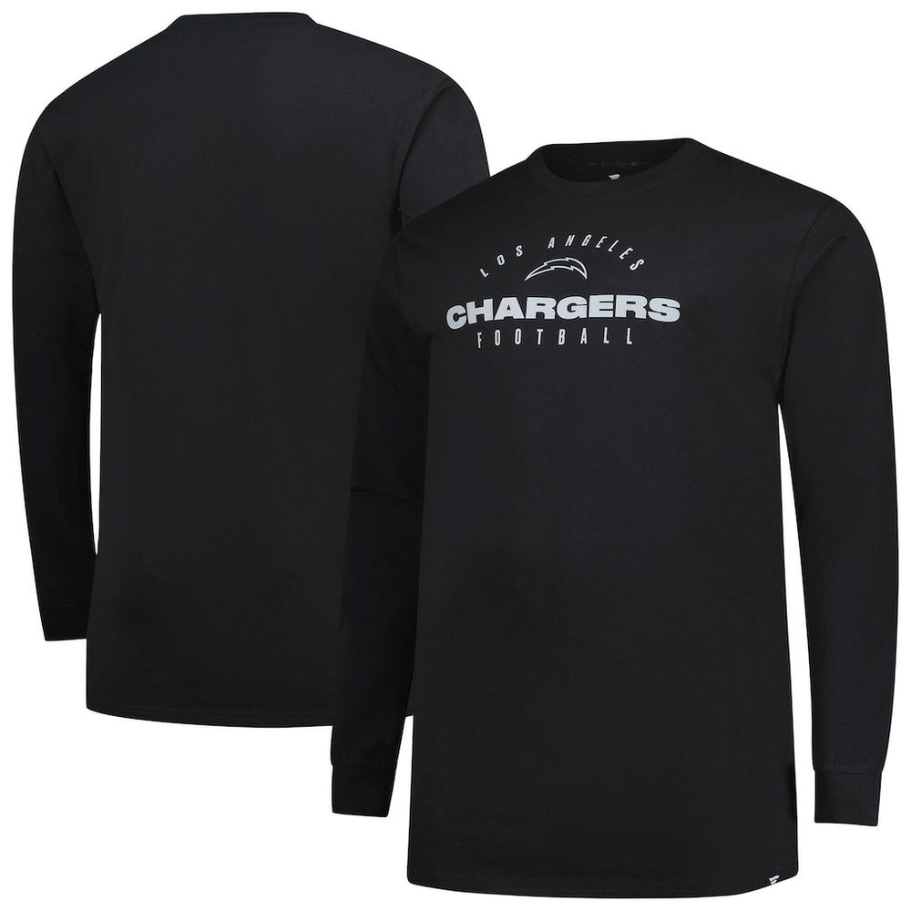 Los Angeles Chargers Fanatics Big & Tall Coverage Scheme Long Sleeve T-Shirt