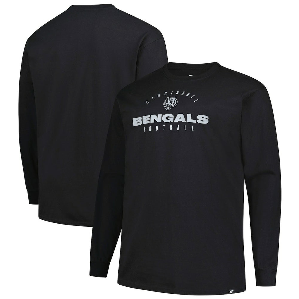 Cincinnati Bengals Fanatics Big & Tall Coverage Scheme Long Sleeve T-Shirt