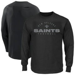New Orleans Saints Fanatics Big & Tall Coverage Scheme Long Sleeve T-Shirt