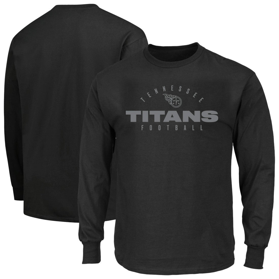 Tennessee Titans Fanatics Big & Tall Coverage Scheme Long Sleeve T-Shirt