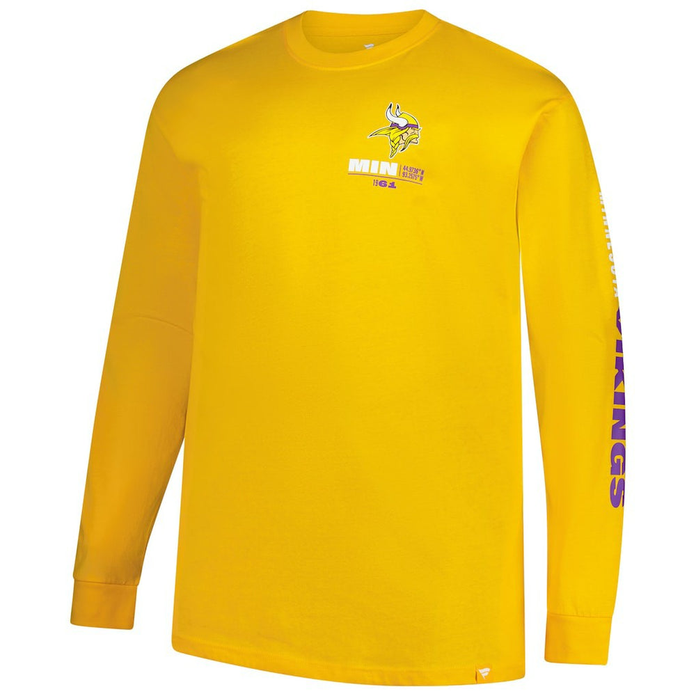 Minnesota Vikings Fanatics Big & Tall Clock Management Legacy Long Sleeve T-Shirt