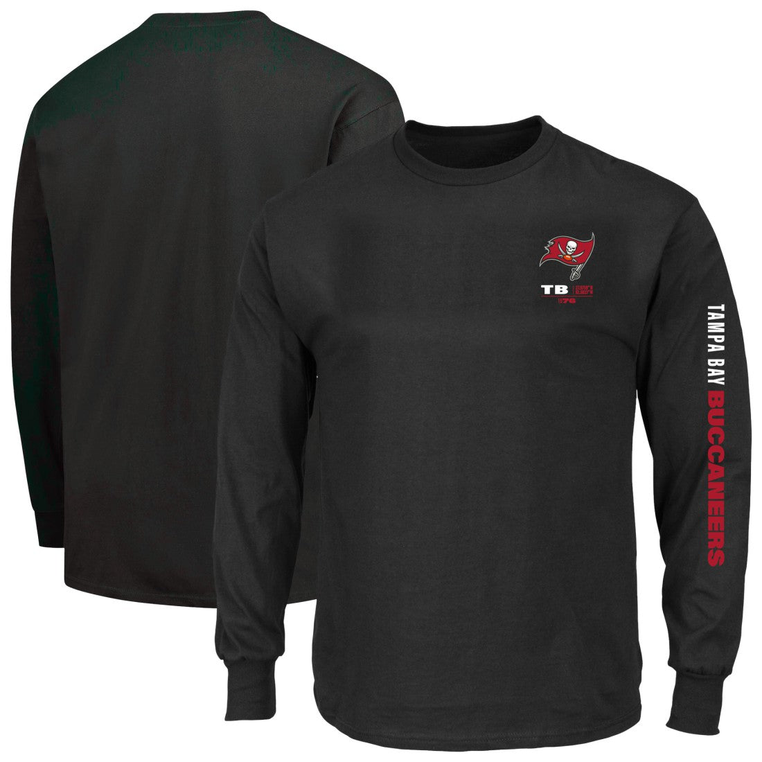 Tampa Bay Buccaneers Fanatics Big & Tall Clock Management Legacy Long Sleeve T-Shirt