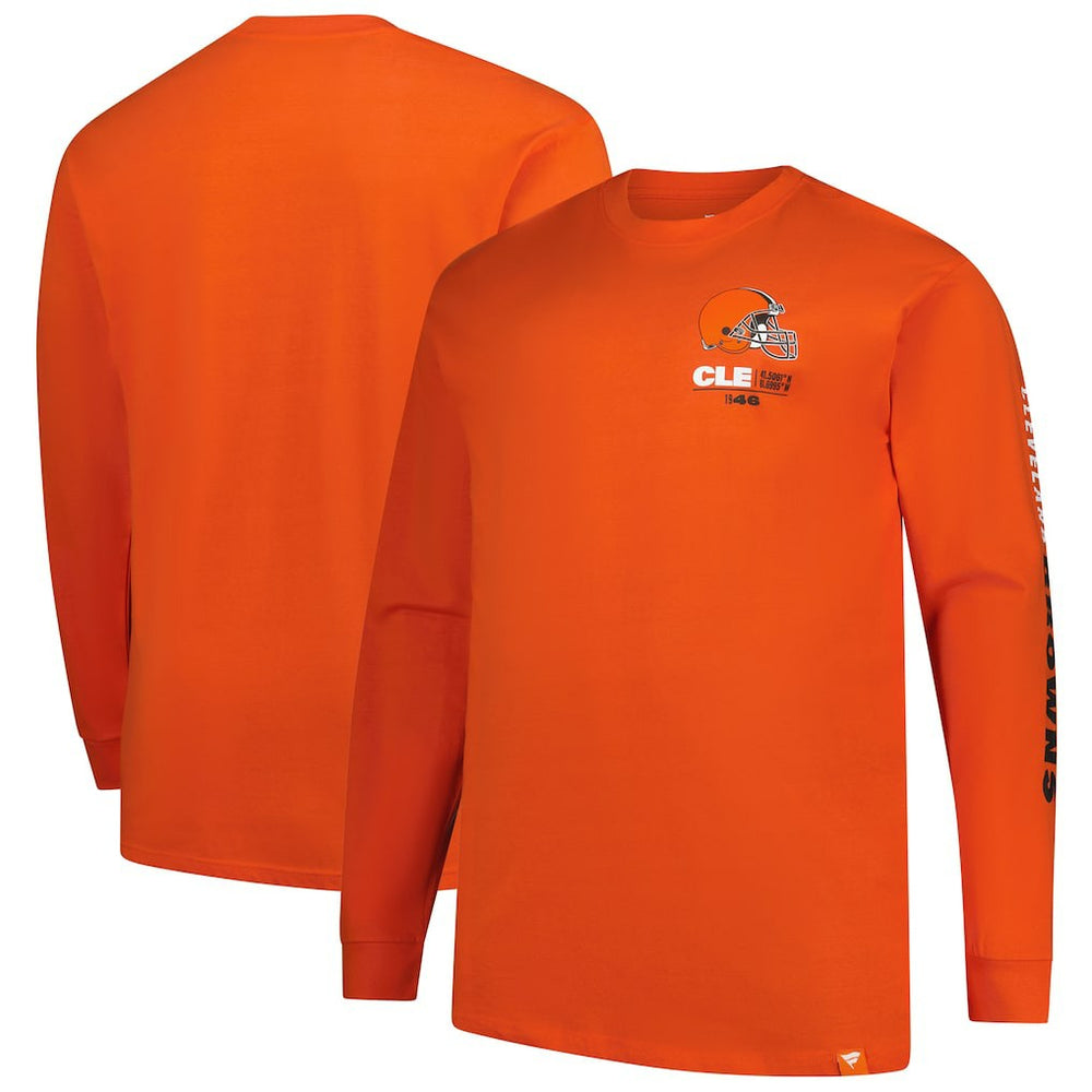 Cleveland Browns Fanatics Big & Tall Clock Management Legacy Long Sleeve T-Shirt