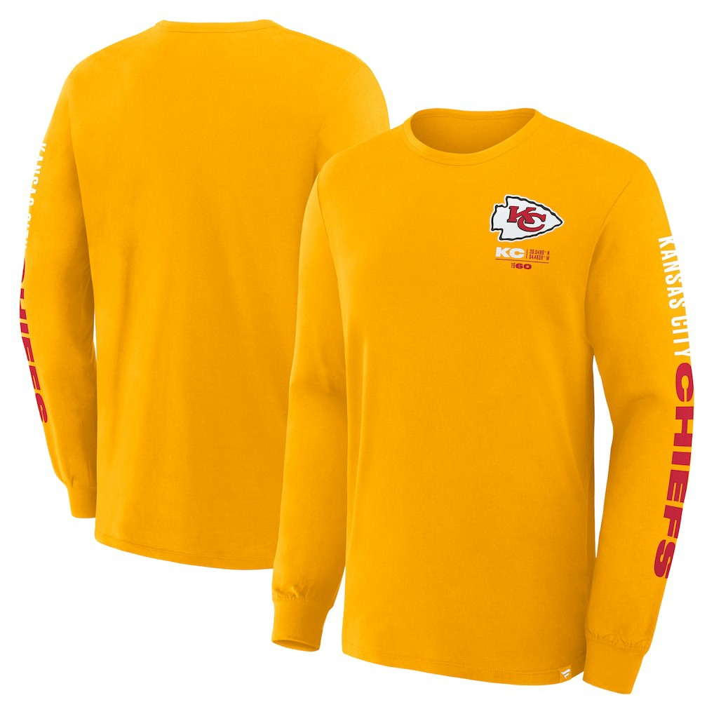 Kansas City Chiefs Fanatics Big & Tall Clock Management Legacy Long Sleeve T-Shirt
