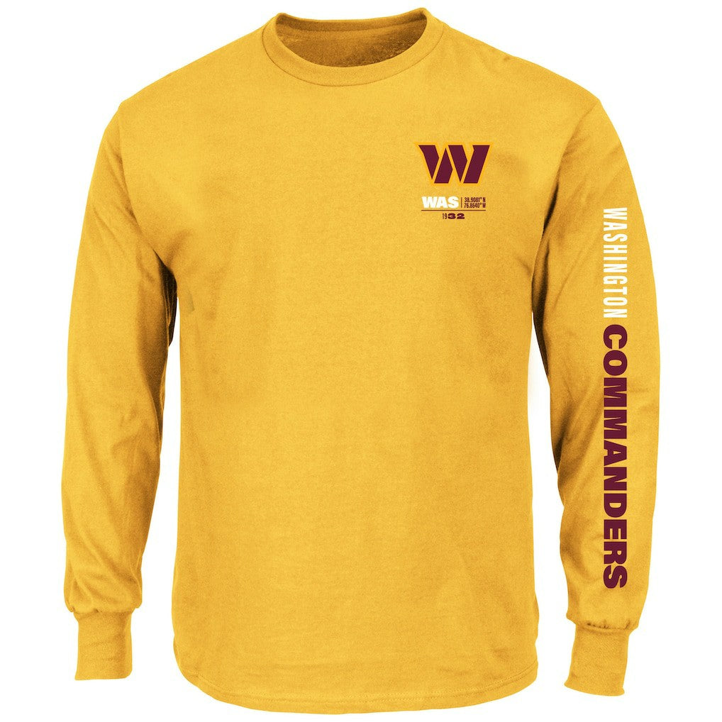 Washington Commanders Fanatics Big & Tall Clock Management Legacy Long Sleeve T-Shirt
