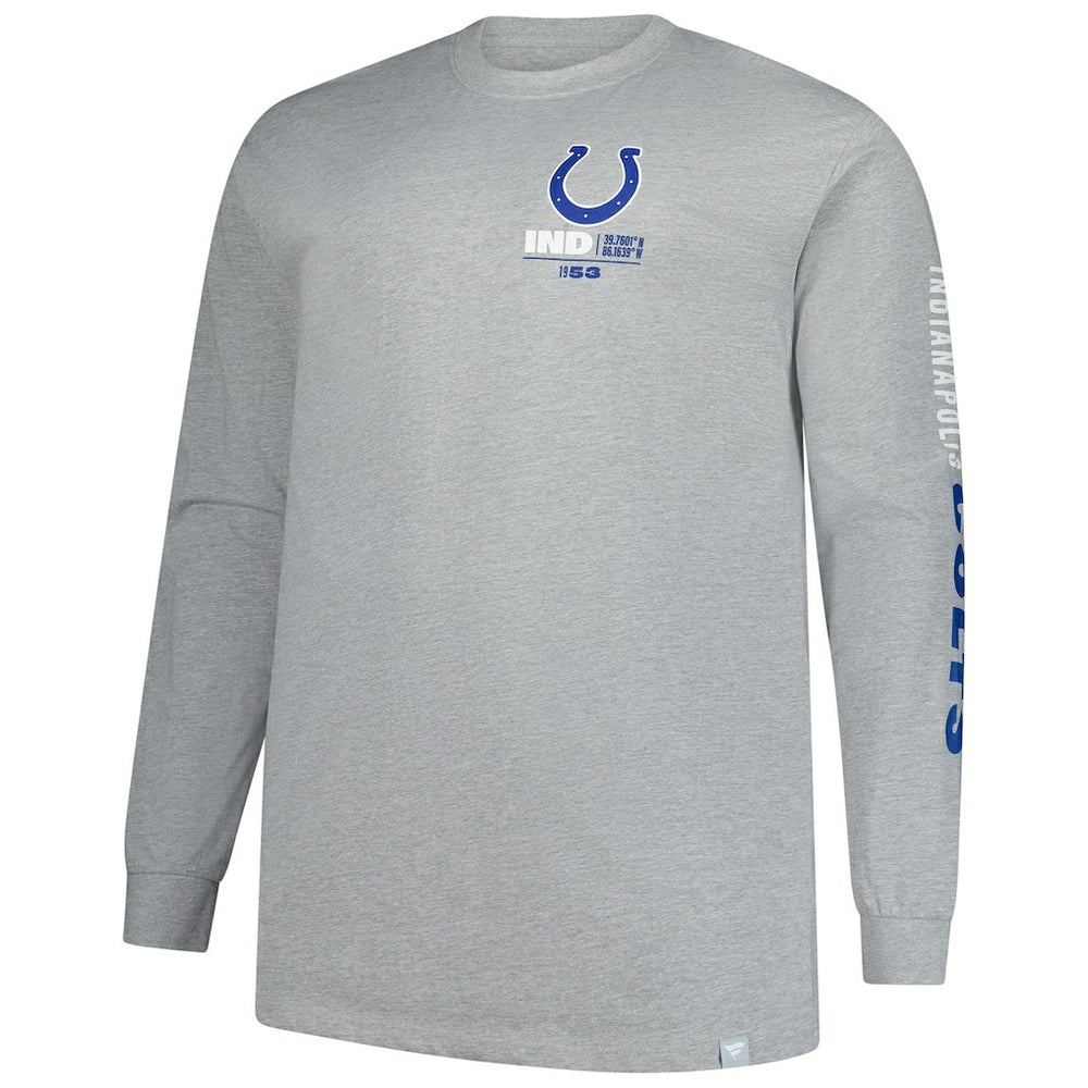 Indianapolis Colts Fanatics Big & Tall Clock Management Legacy Long Sleeve T-Shirt