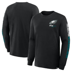 Philadelphia Eagles Fanatics Big & Tall Clock Management Legacy Long Sleeve T-Shirt