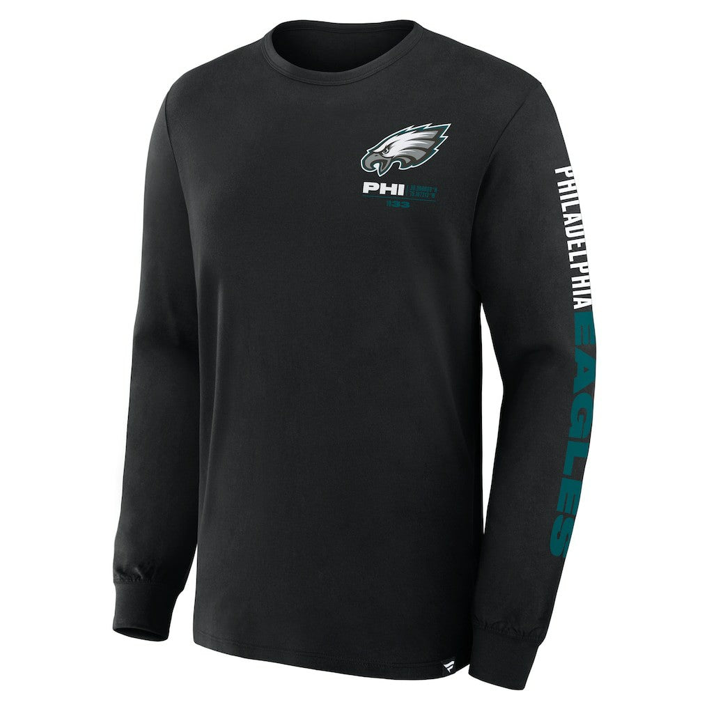 Philadelphia Eagles Fanatics Big & Tall Clock Management Legacy Long Sleeve T-Shirt