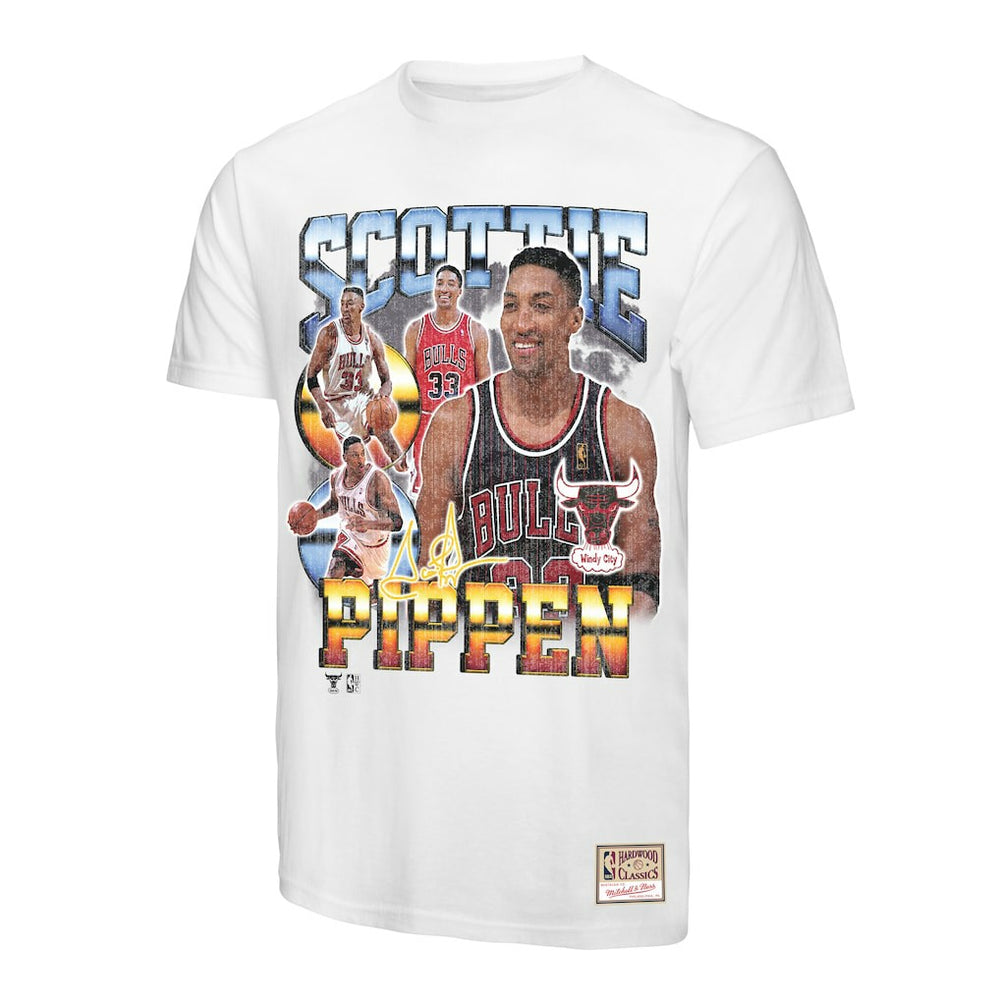 Scottie Pippen Chicago Bulls Hardwood Classics Commemorative Player Collage T-Shirt sale Online