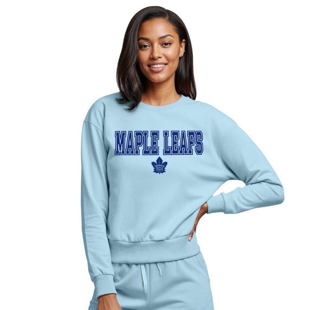 Toronto Maple Leafs Concepts Sport Women's Tonal Pullover Tri-Blend Sweatshirt Discount