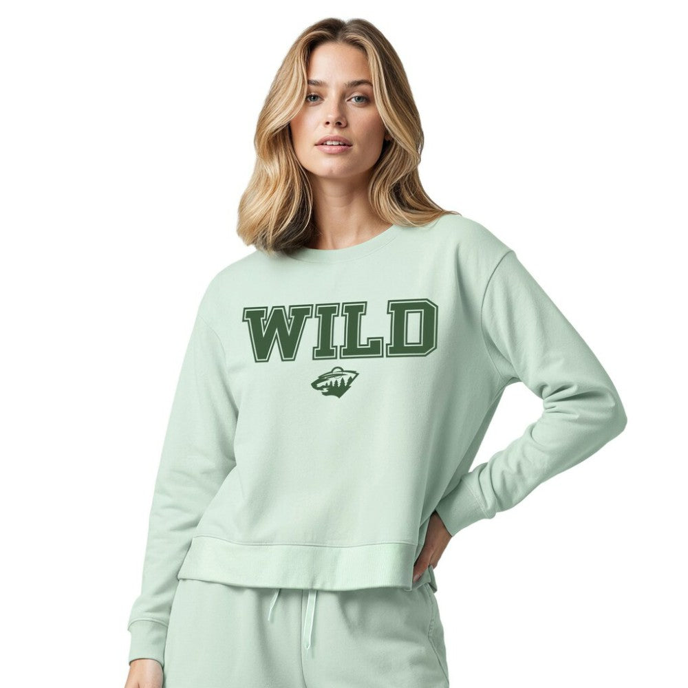 Minnesota Wild Concepts Sport Women's Tonal Pullover Tri-Blend Sweatshirt On Sale
