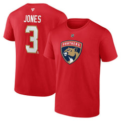Seth Jones Florida Panthers Fanatics Authentic Stack Name & Number T-Shirt For Sale