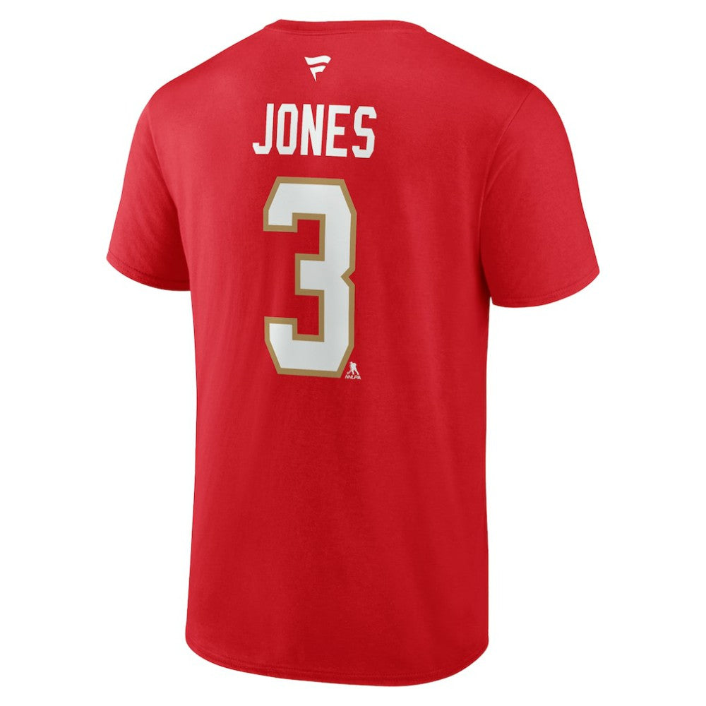 Seth Jones Florida Panthers Fanatics Authentic Stack Name & Number T-Shirt For Sale