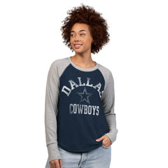 Dallas Cowboys  G-III 4Her by Carl Banks Women's Waffle Knit Raglan Long-Sleeve T-Shirt