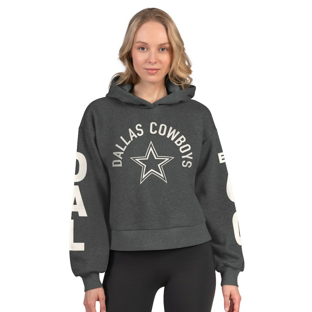Dallas Cowboys  Starter Women's Star Player Cropped Fleece Pullover Hoodie