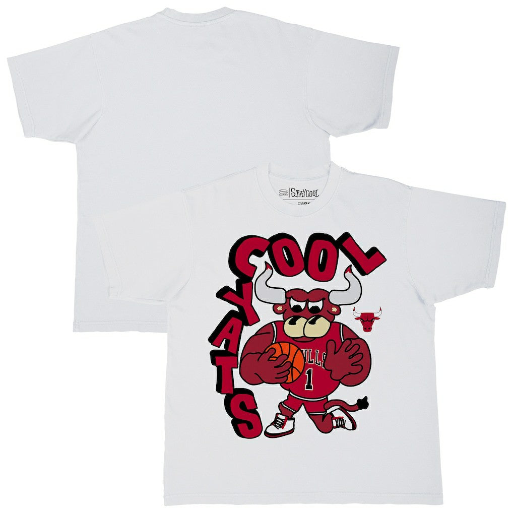 Chicago Bulls Stadium Essentials NBA x Staycool Mascot Oversized T-Shirt sale For Sale