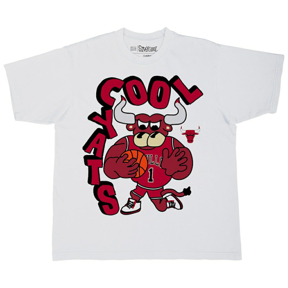 Chicago Bulls Stadium Essentials NBA x Staycool Mascot Oversized T-Shirt sale For Sale