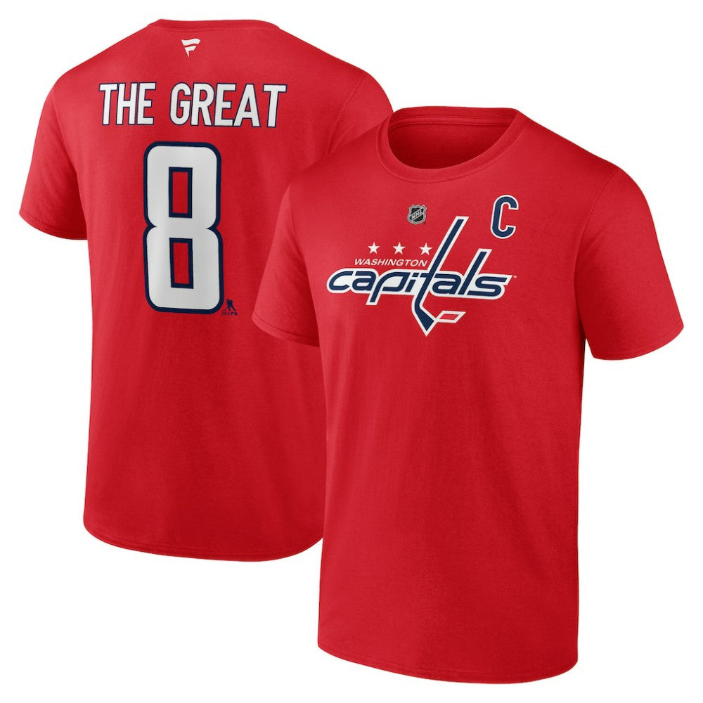 Alexander Ovechkin Washington Capitals Fanatics NHL All-Time Leading Goal Scorer The Great 8 Name & Number T-Shirt Discount