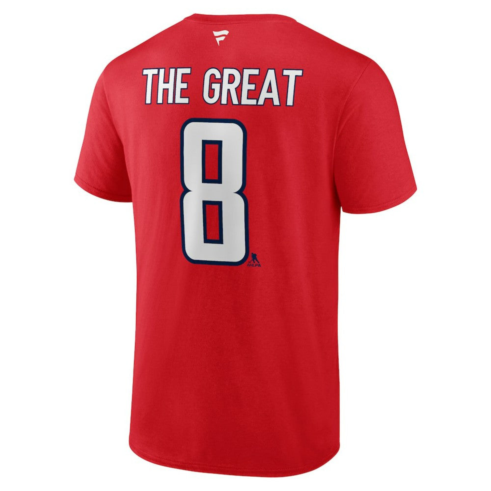 Alexander Ovechkin Washington Capitals Fanatics NHL All-Time Leading Goal Scorer The Great 8 Name & Number T-Shirt Discount