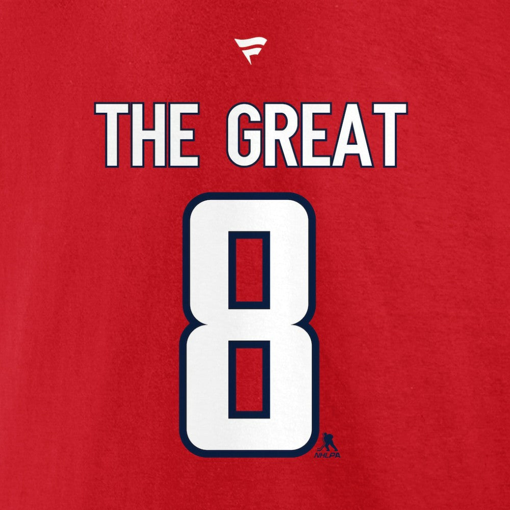 Alexander Ovechkin Washington Capitals Fanatics NHL All-Time Leading Goal Scorer The Great 8 Name & Number T-Shirt Discount