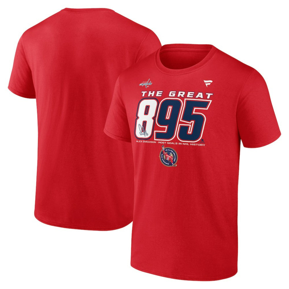 Alexander Ovechkin Washington Capitals Fanatics NHL All-Time Leading Goal Scorer The Great 895 T-Shirt Outlet