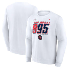 Alexander Ovechkin Washington Capitals Fanatics NHL All-Time Leading Goal Scorer The Great 895 Fleece Pullover Sweatshirt Discount