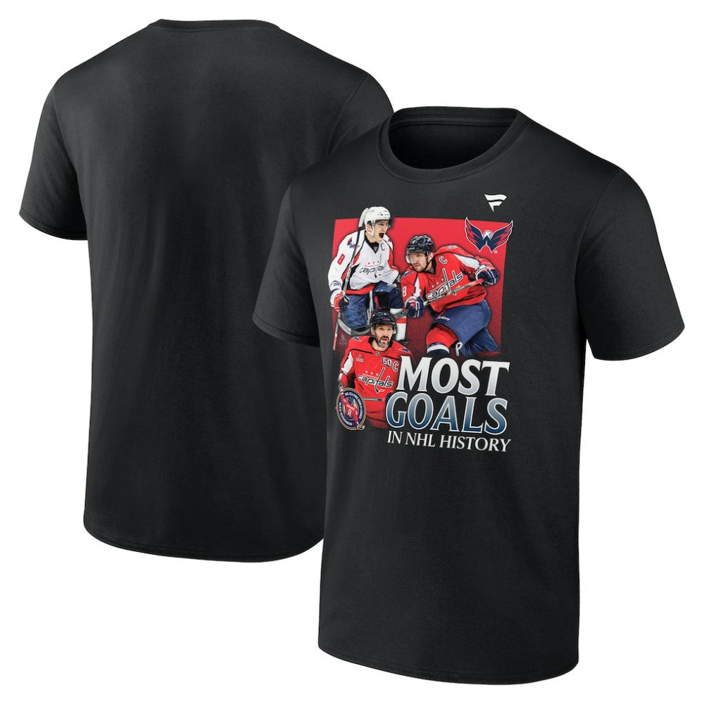 Alexander Ovechkin Washington Capitals Fanatics Most Goals Evolution of 895 T-Shirt Sale
