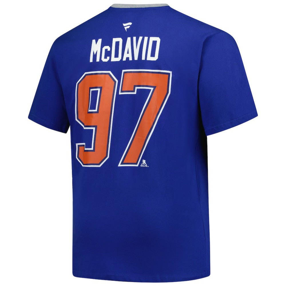 Connor McDavid Edmonton Oilers Profile Big & Tall Name & Number T-Shirt Discount